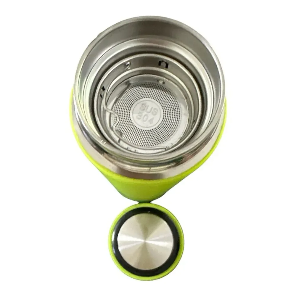 NEW LIFE Stainless Steel Vacuum Cup Water Bottle Insulated Tea Strainer Green
